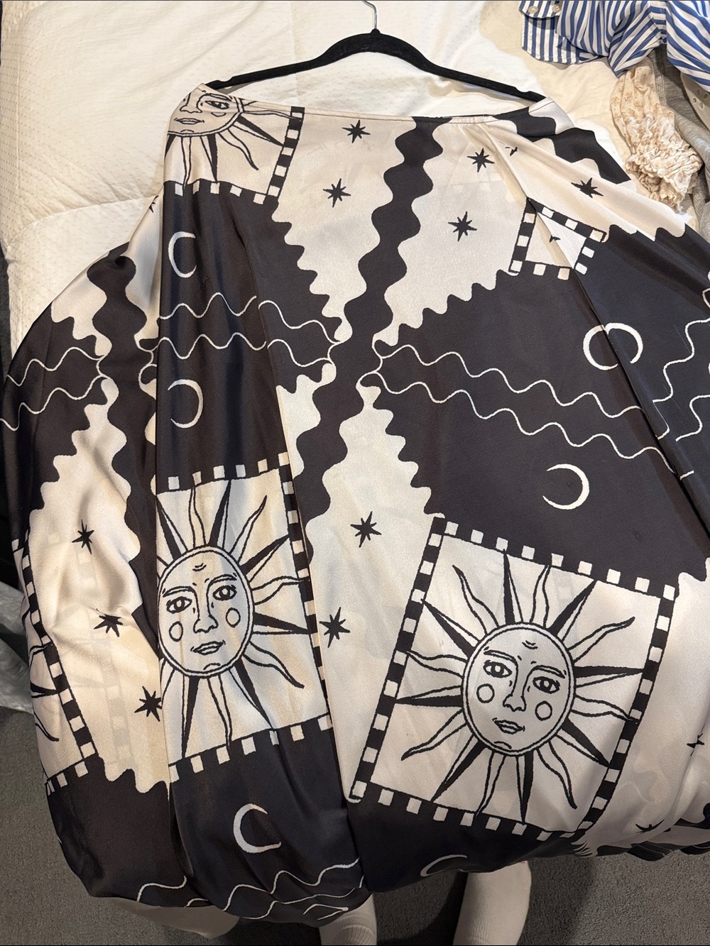 Anthropologie Black & White Sun Dress